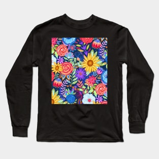 Funky Festive Floral Long Sleeve T-Shirt